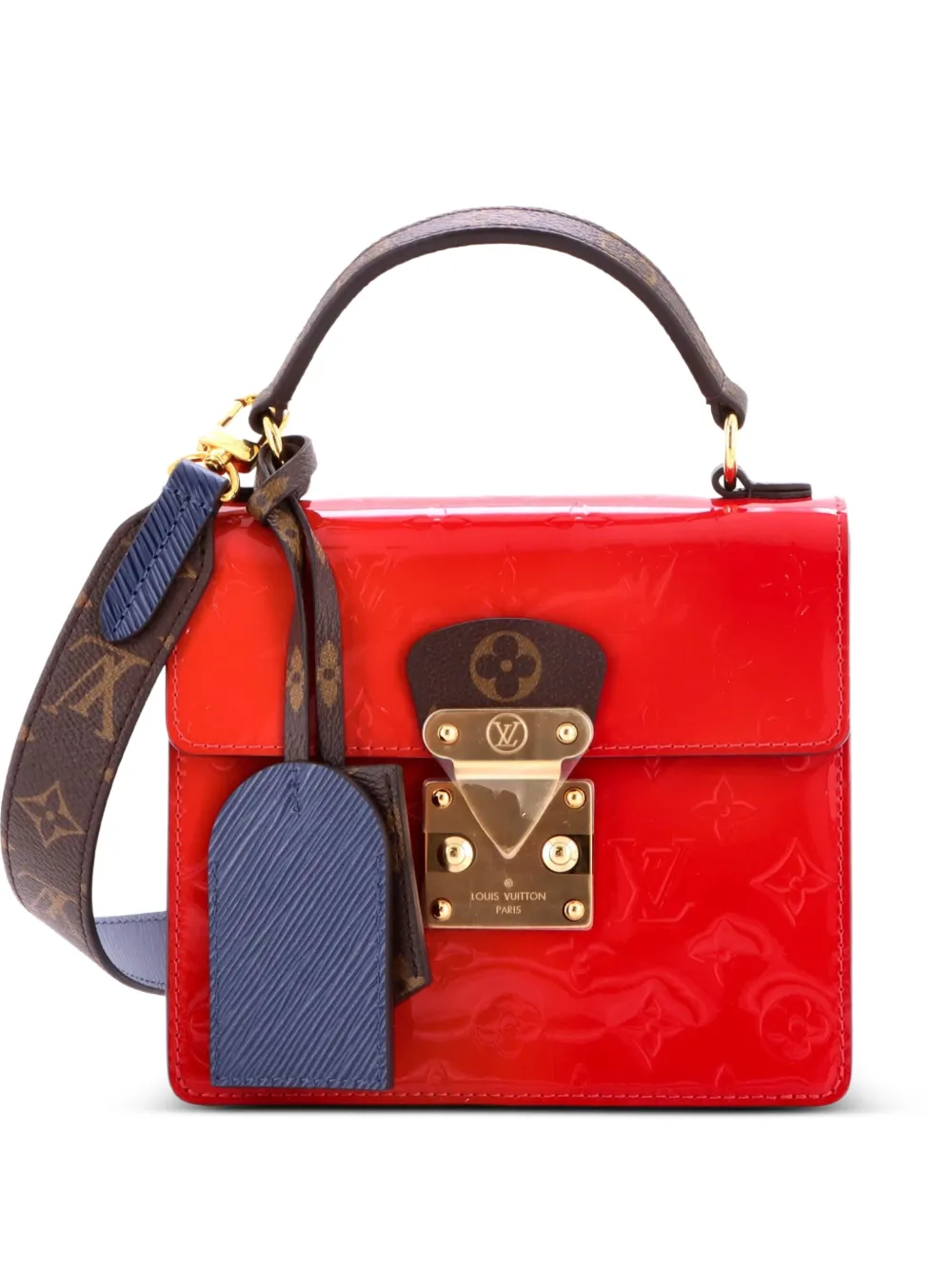 Louis Vuitton Pre-Owned Spring Street NM Handbag Monogram Vernis with Monogram Canvas and Epi Leather shoulder bag - Rosso