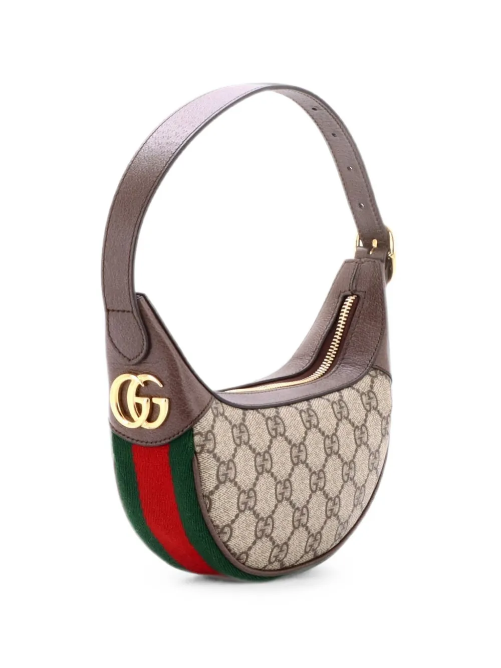 Gucci Pre-Owned Ophidia Half Moon Bag GG Coated Canvas Mini hobo bag - Marrone