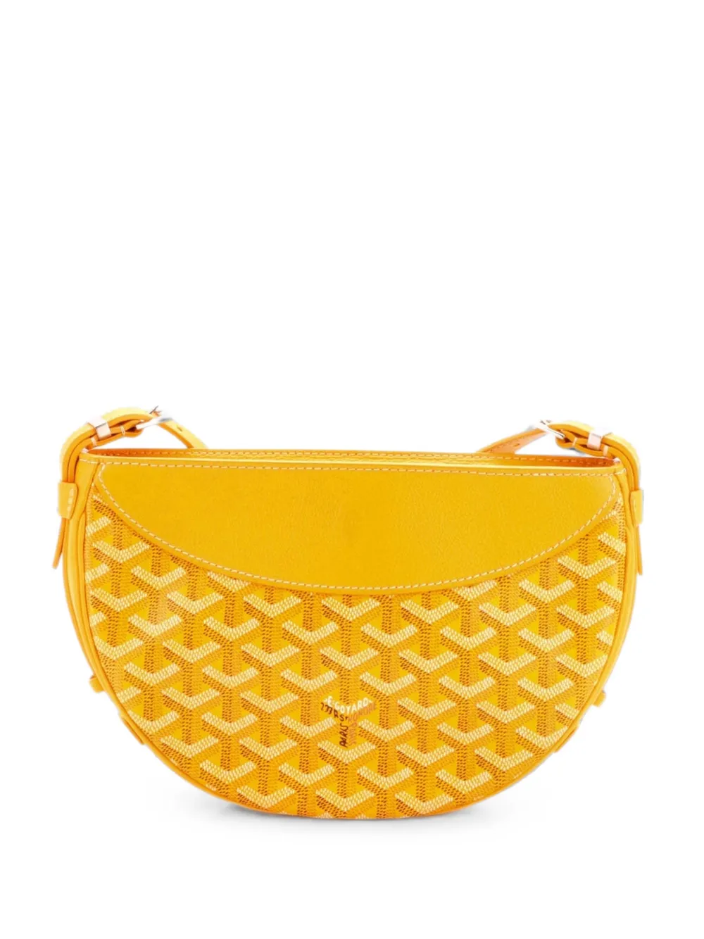 Goyard Pre-Owned Borsa a spalla Hirondelle in tela cerata e pelle - Giallo