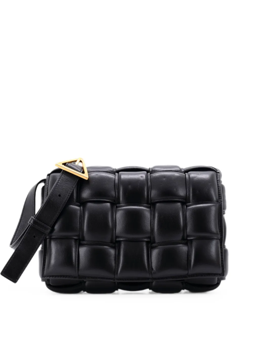 Bottega Veneta Pre-Owned Cassette Padded Maxi Intrecciato Leather crossbody bag - Schwarz