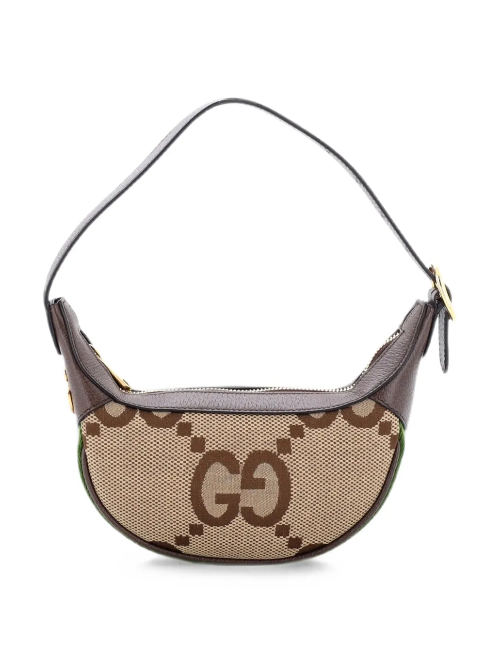 Gucci Pre-Owned Borsa passepartout Ophidia mini a mezza luna in tela Jumbo GG - Marrone