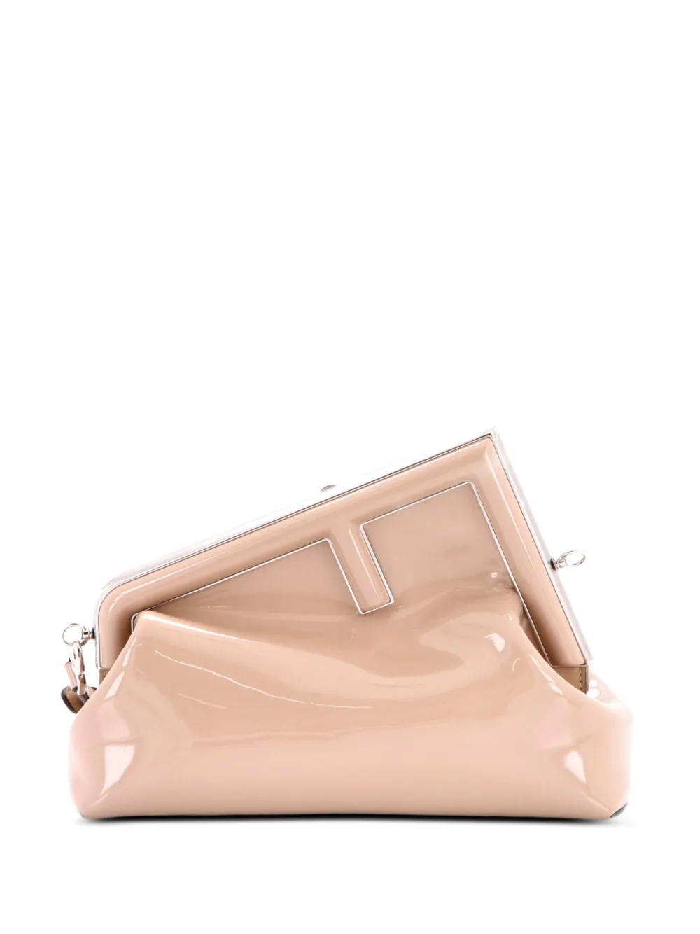 Fendi Pre-Owned First Bag Patent Midi shoulder bag - Toni neutri