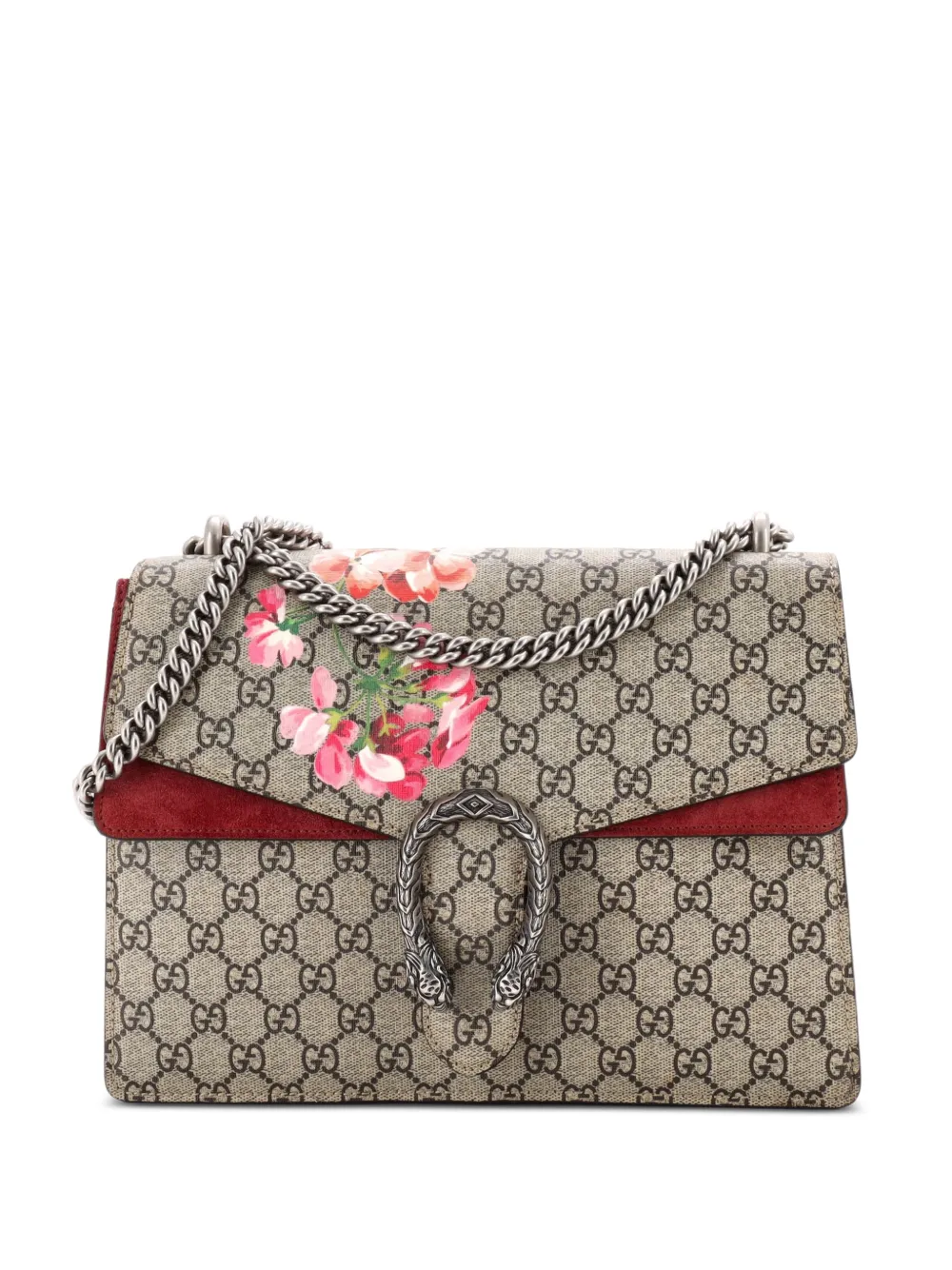 Gucci Pre-Owned Dionysus Bag Blooms Print GG Coated Canvas Medium shoulder bag - Marrone