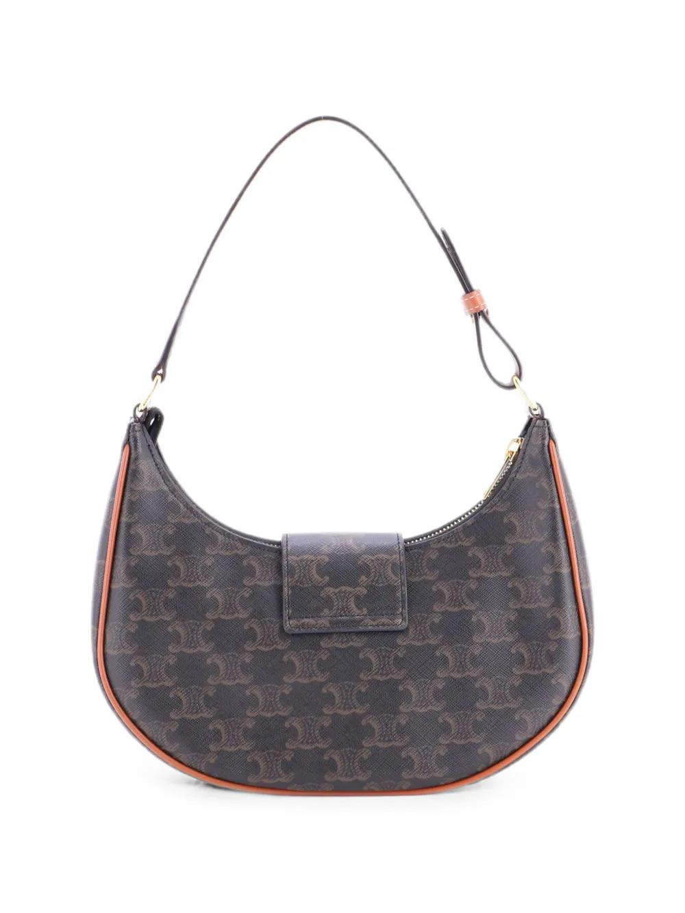 Celine Pre-Owned Ava Triomphe Bag Triomphe Coated Canvas shoulder bag - Brown