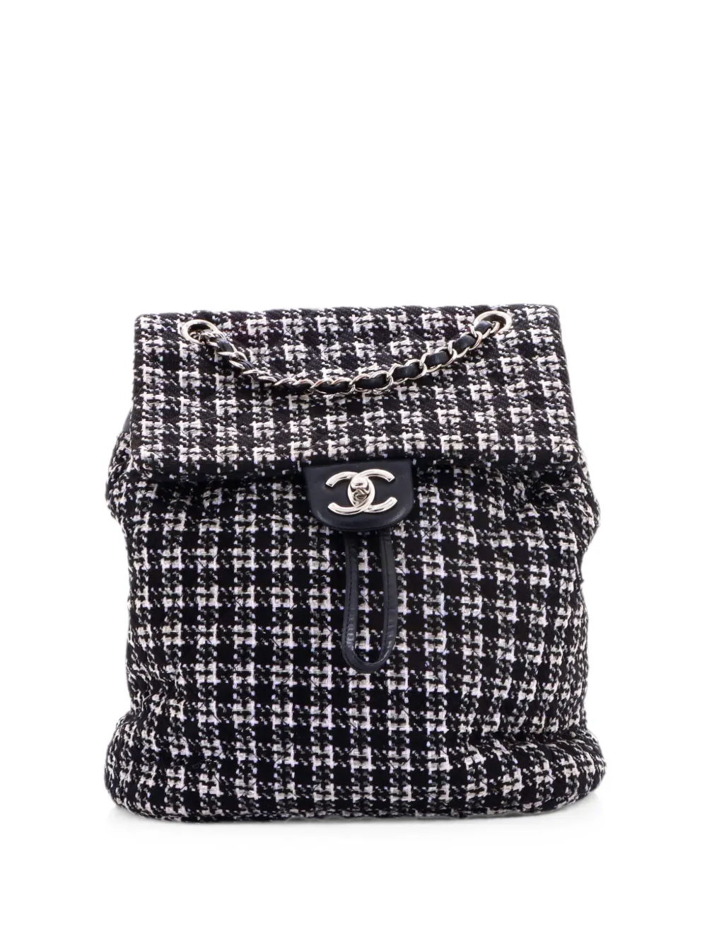 CHANEL Pre-Owned Urban Spirit Quilted Tweed Large backpack - Black