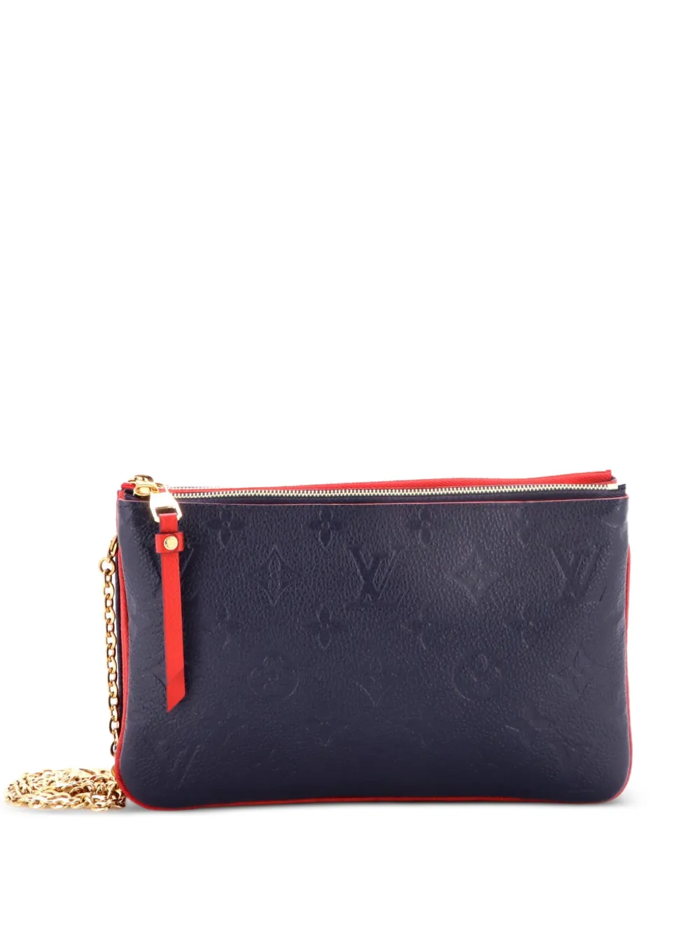 Louis Vuitton Pre-Owned Double Zip Pochette Monogram Empreinte Leather clutch bag - Blue