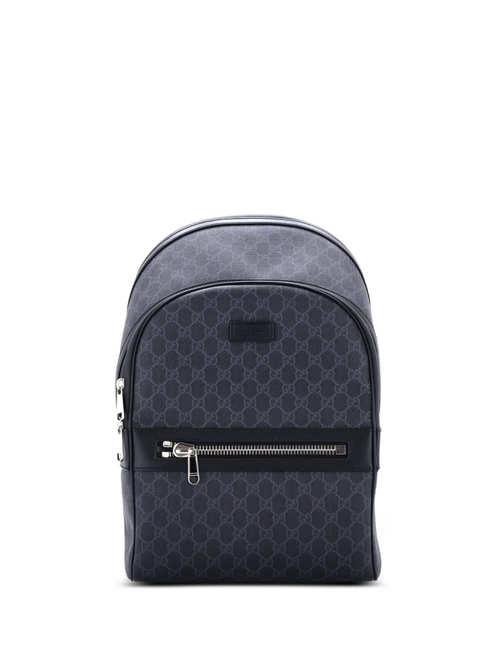 Gucci Pre-Owned Zaino medio in tela cerata GG con zip - Nero