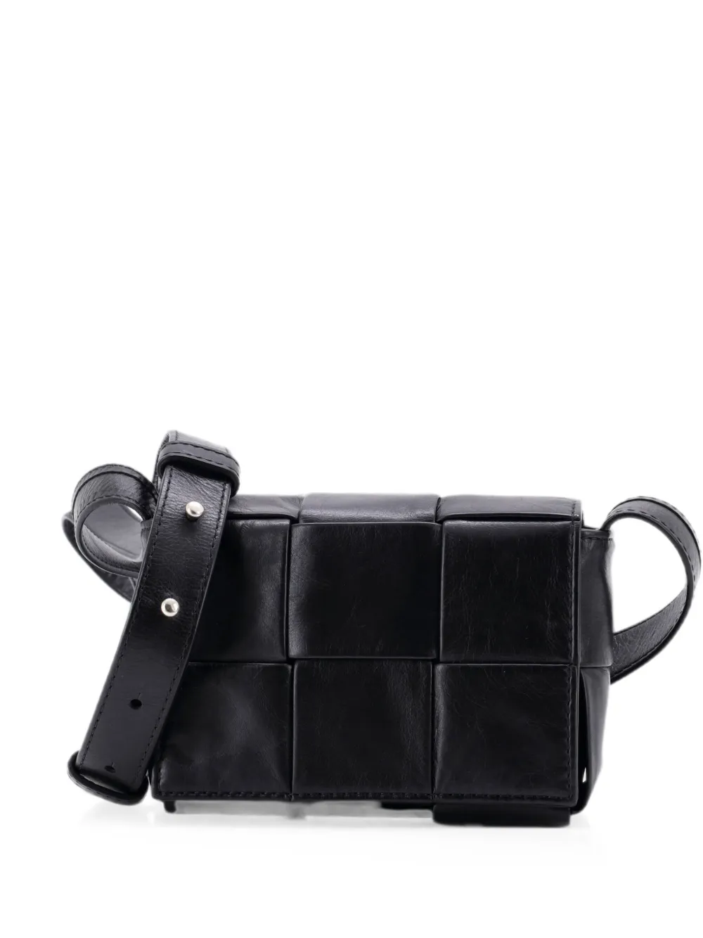 Bottega Veneta Pre-Owned Cassette Maxi Intrecciato Candy Umhängetasche aus Leder - Schwarz