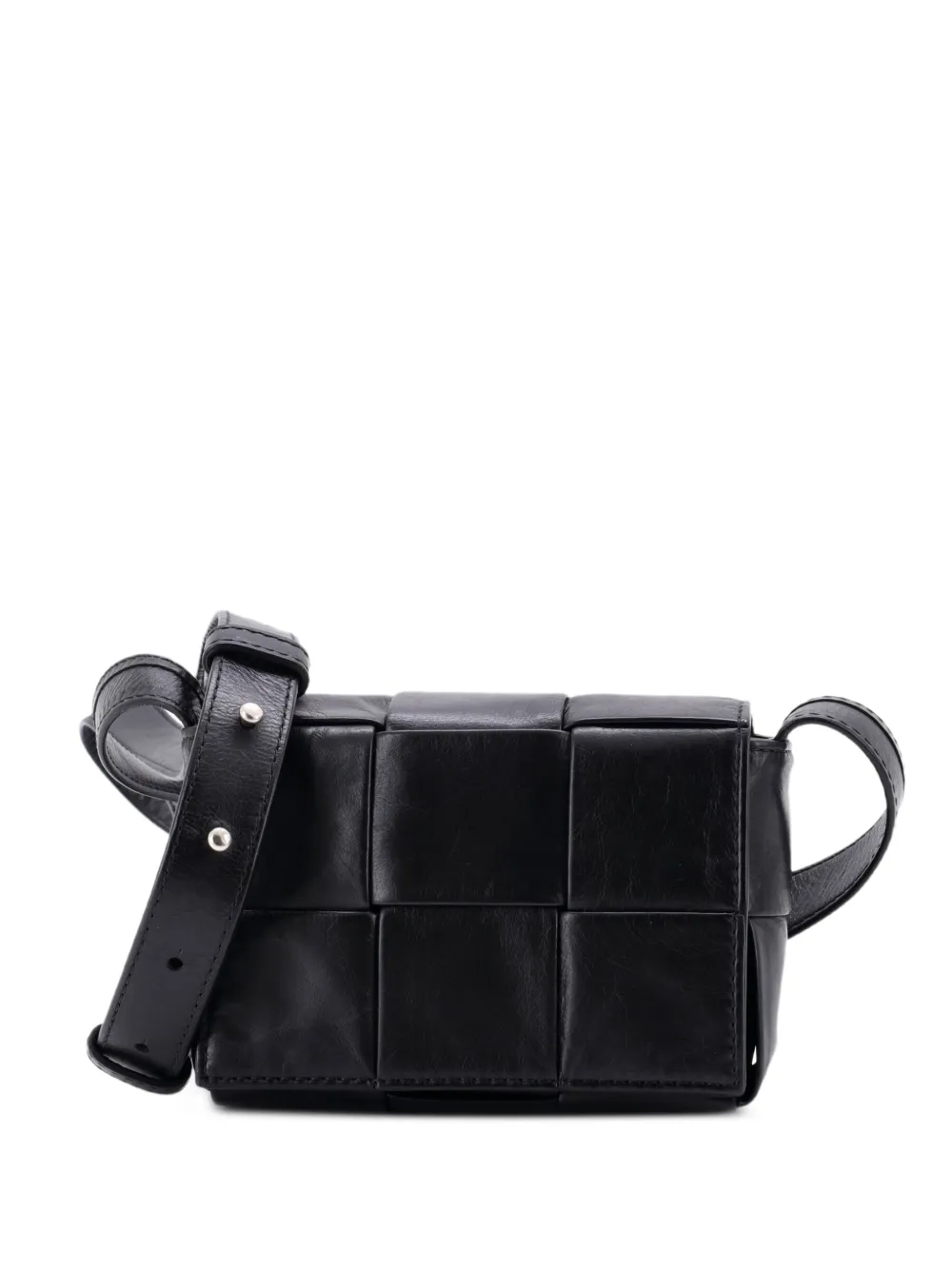 Bottega Veneta Pre-Owned Cassette Maxi Intrecciato Candy Umhängetasche aus Leder - Schwarz