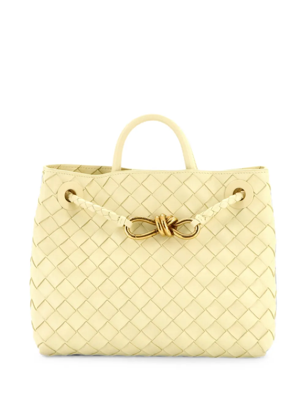 Bottega Veneta Pre-Owned Andiamo Top Handle Bag Intrecciato Nappa Small satchel - Gelb
