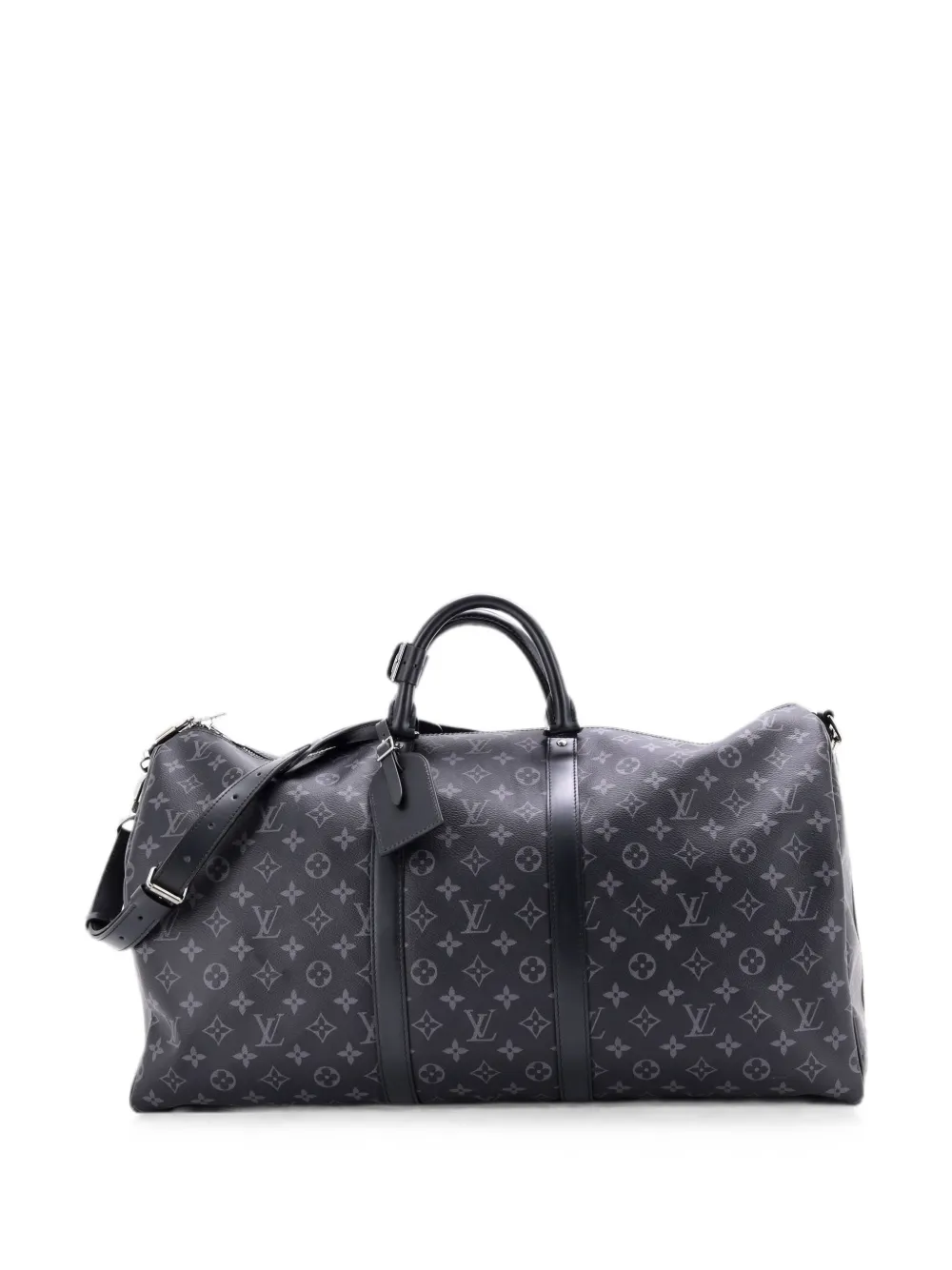 Louis Vuitton Pre-Owned Keepall Bandouliere Bag Monogram Eclipse Canvas 55 travel bag - Nero