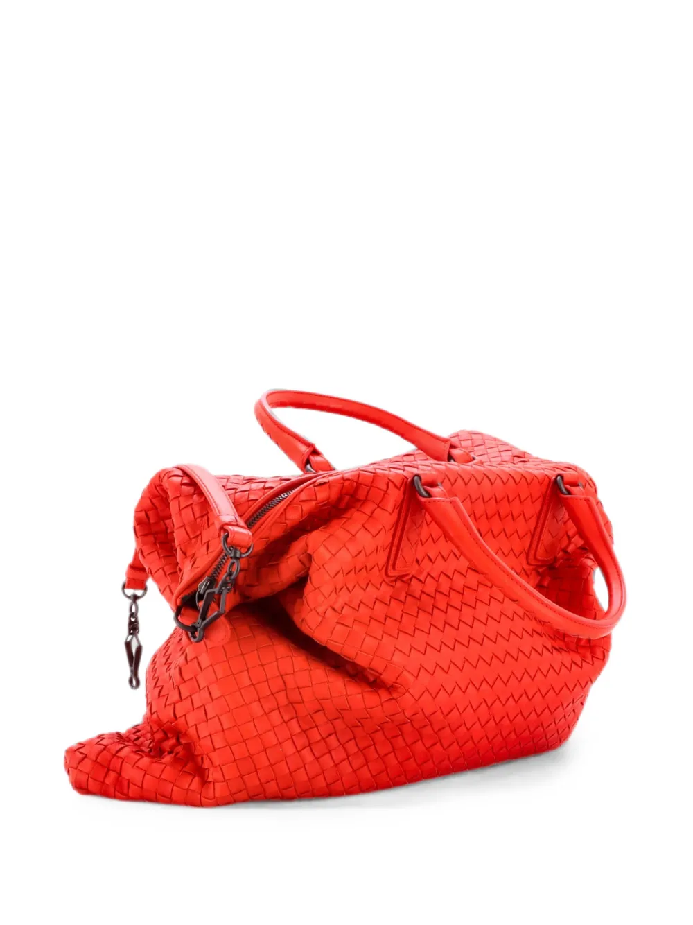 Bottega Veneta Pre-Owned Convertible Intrecciato Nappa Maxi satchel - Orange