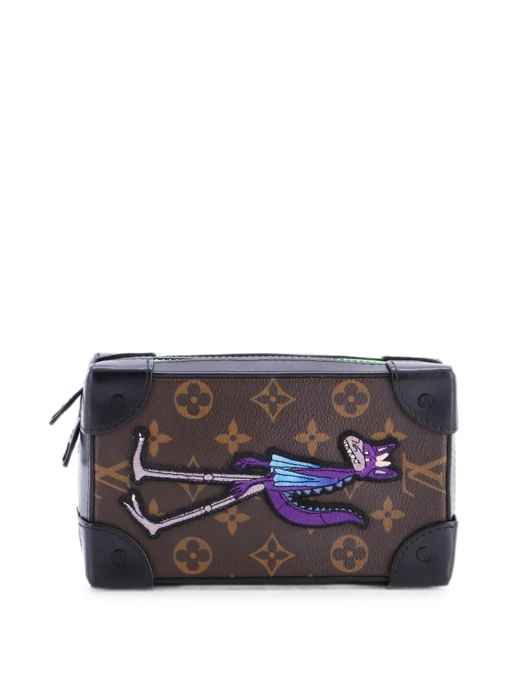 Louis Vuitton Pre-Owned Soft Trunk Phone Box Monogram Canvas with LV Friends Patch crossbody bag - Nero
