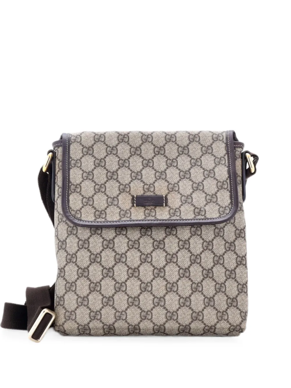 Gucci Pre-Owned Flap Messenger GG Coated Canvas Small crossbody bag - Marrone