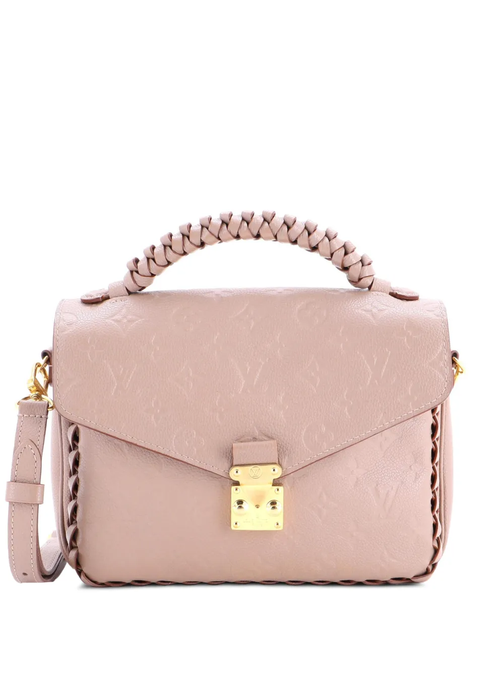 Louis Vuitton Pre-Owned Braided Handle Pochette Metis Monogram Empreinte Leather crossbody bag - Neutrals