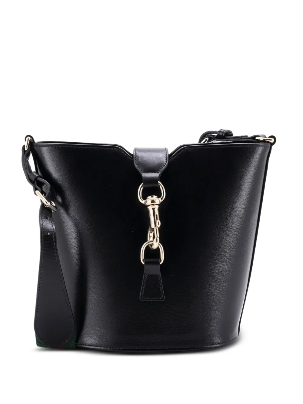 Gucci Pre-Owned Jackie Web Leather bucket bag - Nero