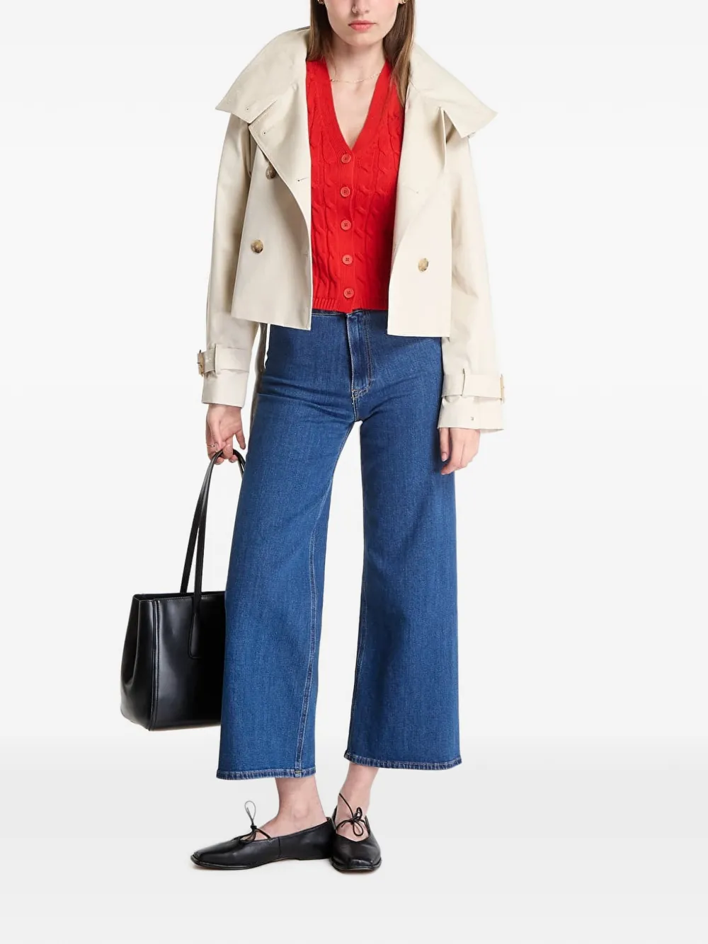 Tommy Hilfiger cable-knit button-up cardigan - Rot