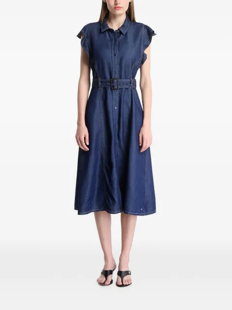 Tommy Hilfiger ruffled belted midi dress