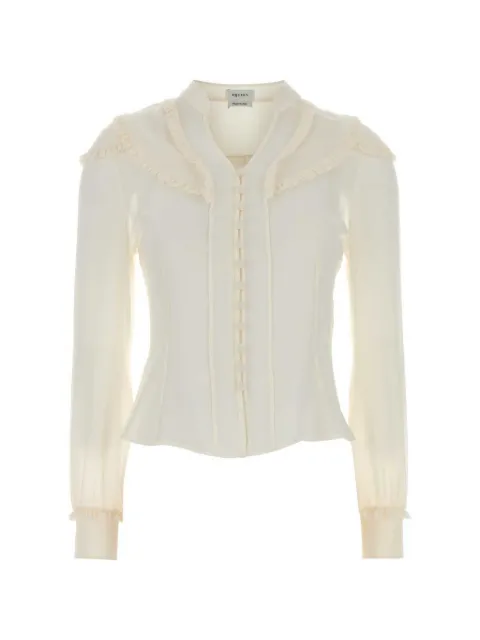 Alexander McQueen ruffled chiffon blouse