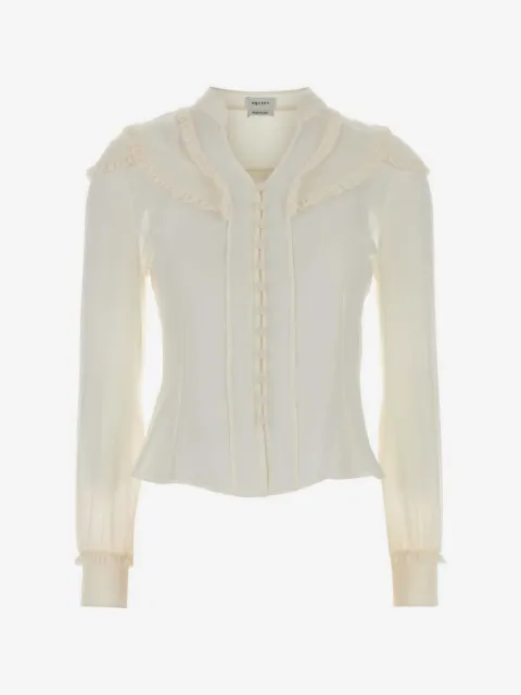Alexander McQueen ruffled chiffon blouse
