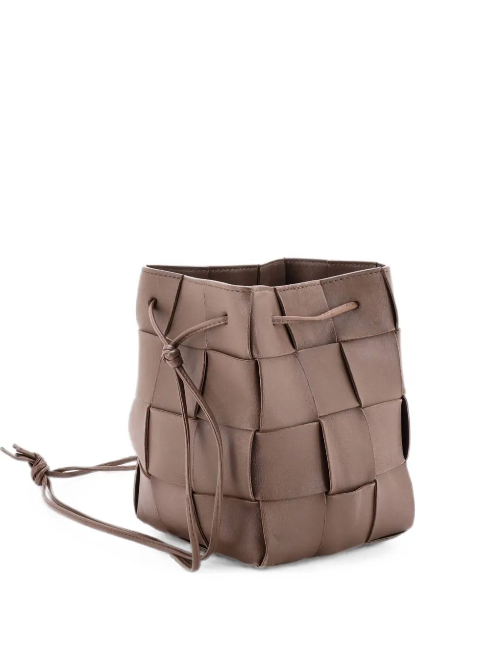 Bottega Veneta Pre-Owned Cassette Maxi Intrecciato Leather Small bucket bag - Brown