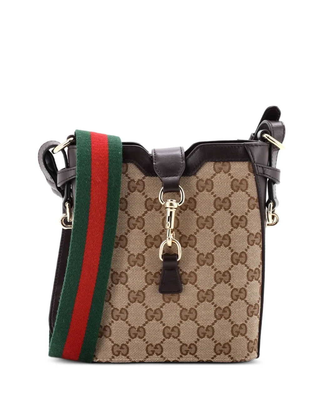 Gucci Pre-Owned GG Canvas with Leather Mini bucket bag - Marrone