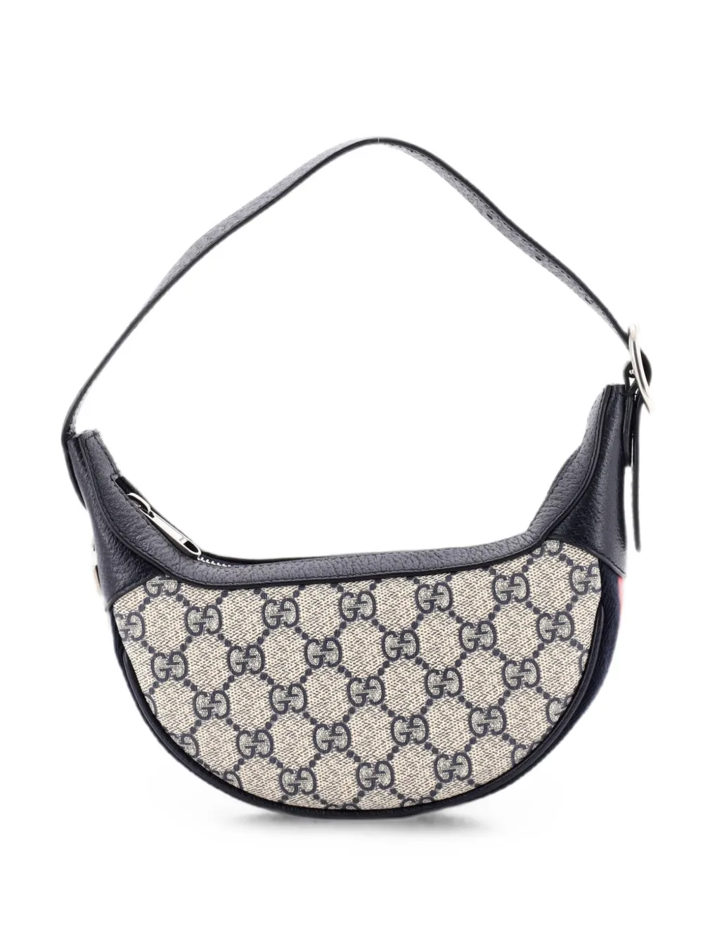 Gucci Pre-Owned Borsa passepartout Ophidia mini a mezza luna in tela cerata GG - Blu