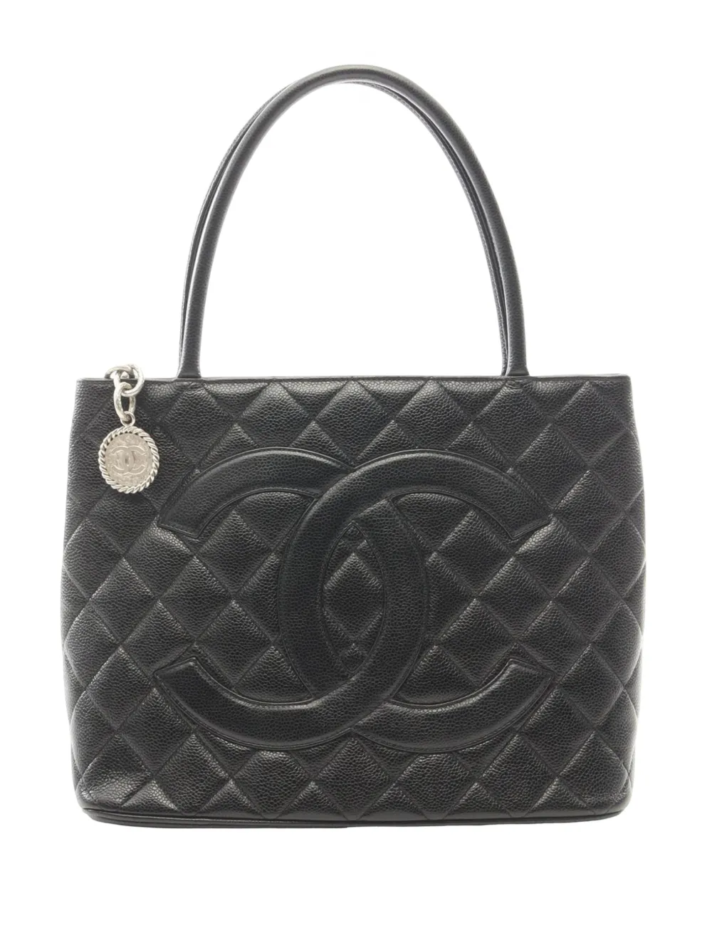 CHANEL Pre-Owned 2000-2002 Caviar Medallion tote bag - Nero