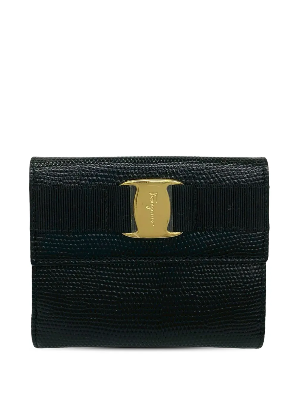 Ferragamo Pre-Owned 2010-2026 Embossed Leather Vara Wallet small wallets - Nero