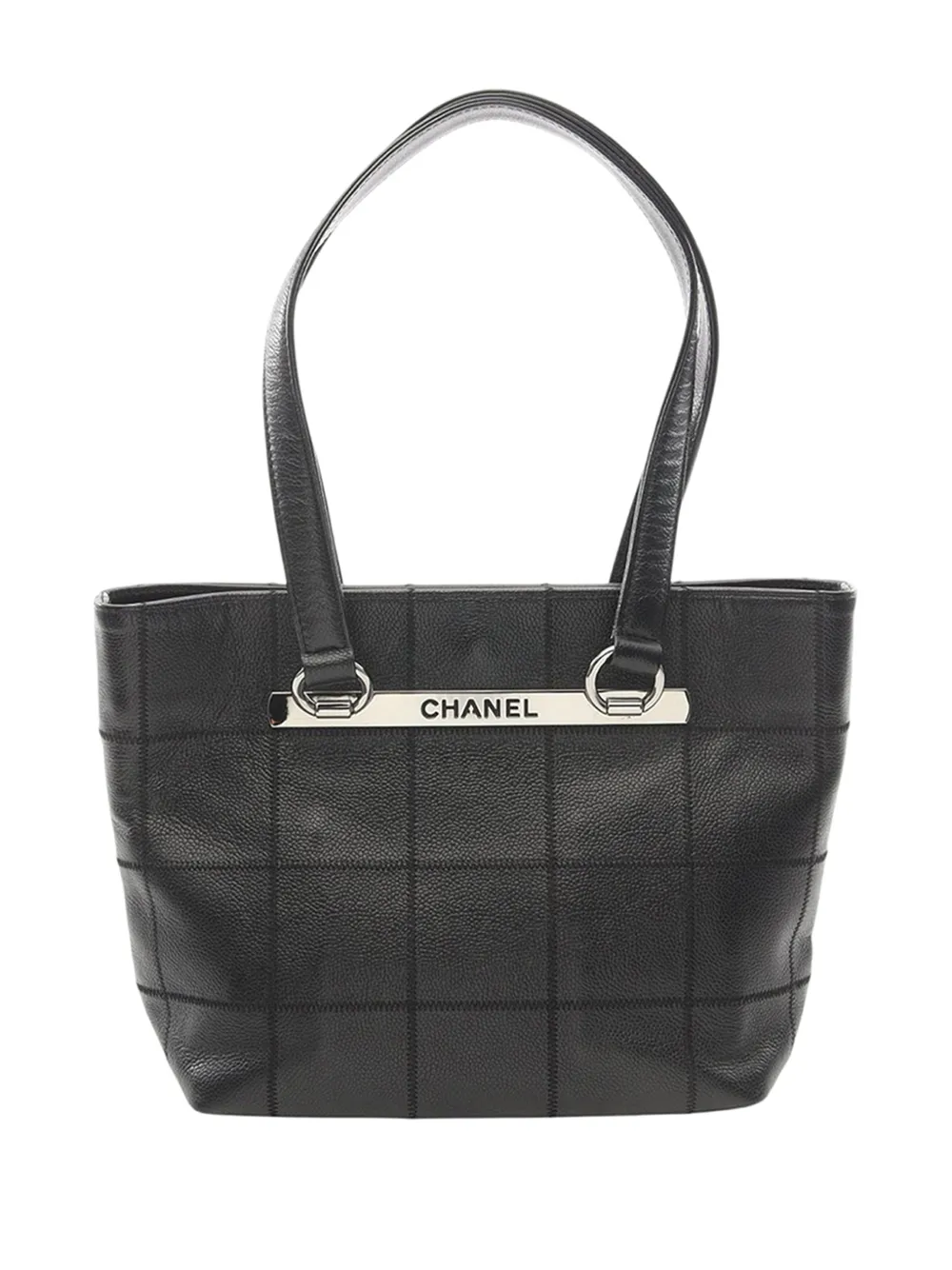 CHANEL Pre-Owned 2005-2006 Chocolate Bar Stitched Caviar tote bag - Nero