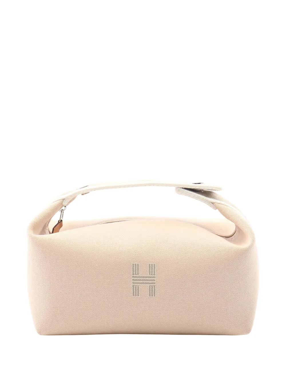 Hermès Pre-Owned 2010-2026 Small Wool Au Carre Bride A Brac Case vanity bag - Toni neutri