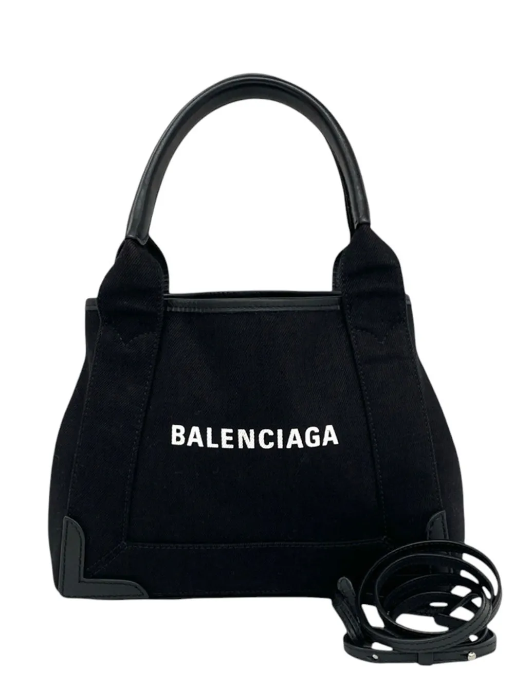 Balenciaga Pre-Owned 2010-2026 Canvas Navy Cabas XS satchel - Nero
