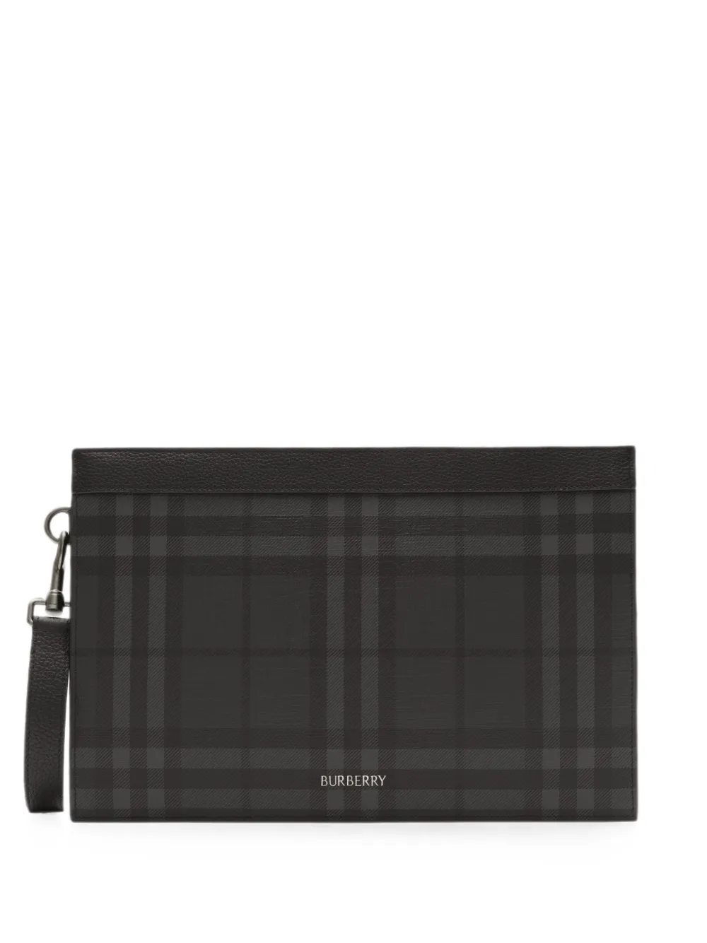 Burberry Pouch City Check con zip - Nero