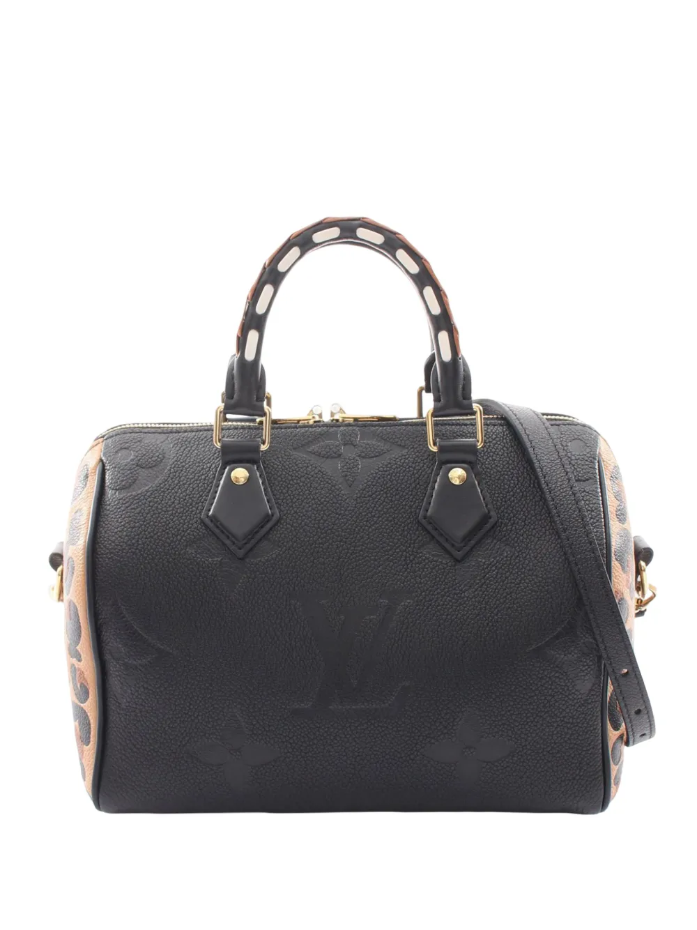 Louis Vuitton Pre-Owned 2021-2026 Monogram Giant Empreinte Wild at Heart Speedy Bandouliere 25 boston bag - Nero