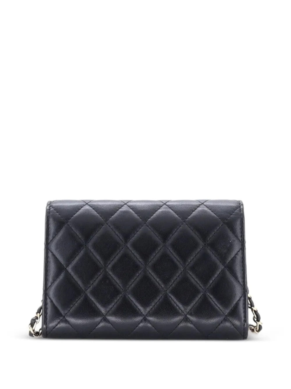 CHANEL Pre-Owned Classic Flap Wallet Quilted Lambskin Mini crossbody bag - Nero