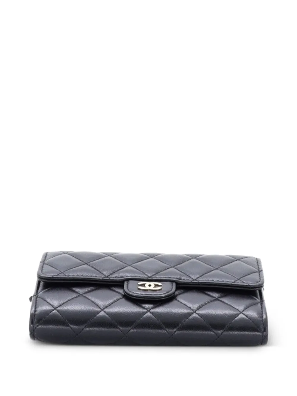CHANEL Pre-Owned Classic Flap Wallet Quilted Lambskin Mini crossbody bag - Black