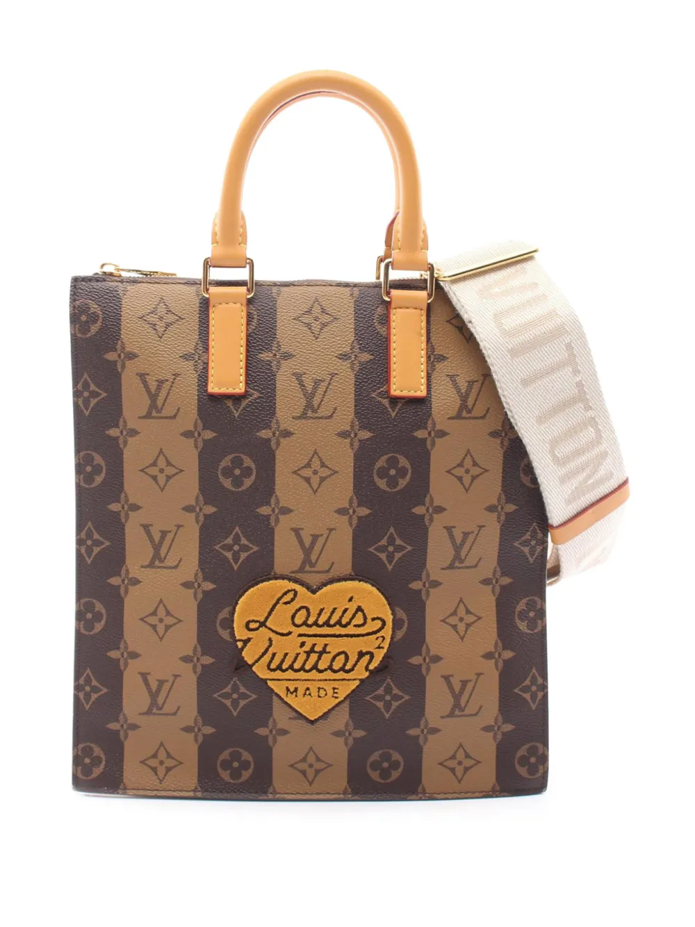 Louis Vuitton Pre-Owned 2021-2026 Nigo Monogram Sac Plat Cross satchel - Marrone