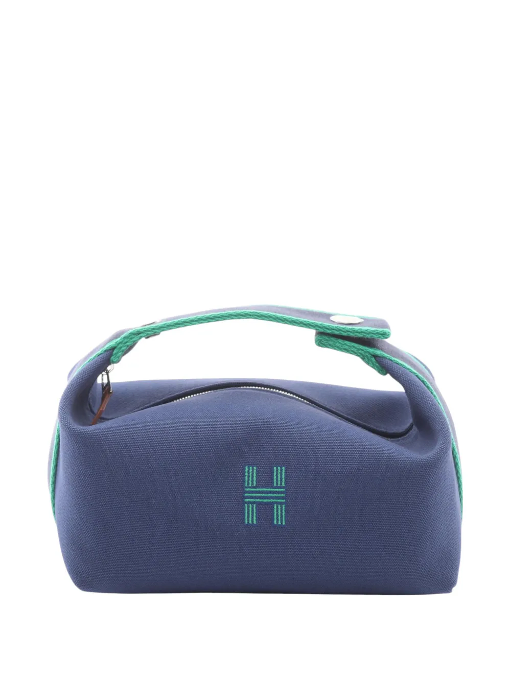 Hermès Pre-Owned 2010-2026 Small Toile Bride A Brac Case vanity bag - Blu
