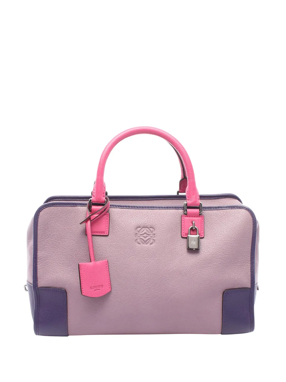 Loewe Pre-Owned 2010-2026 LOEWE Amazona 35 leather Purple Pink Used Women handbag