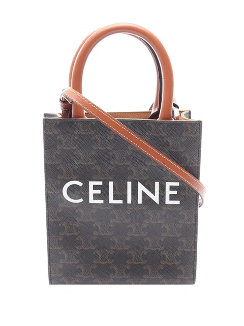 Celine Pre-Owned 2010-2026 Mini Triomphe Coated Canvas Vertical Cabas satchel