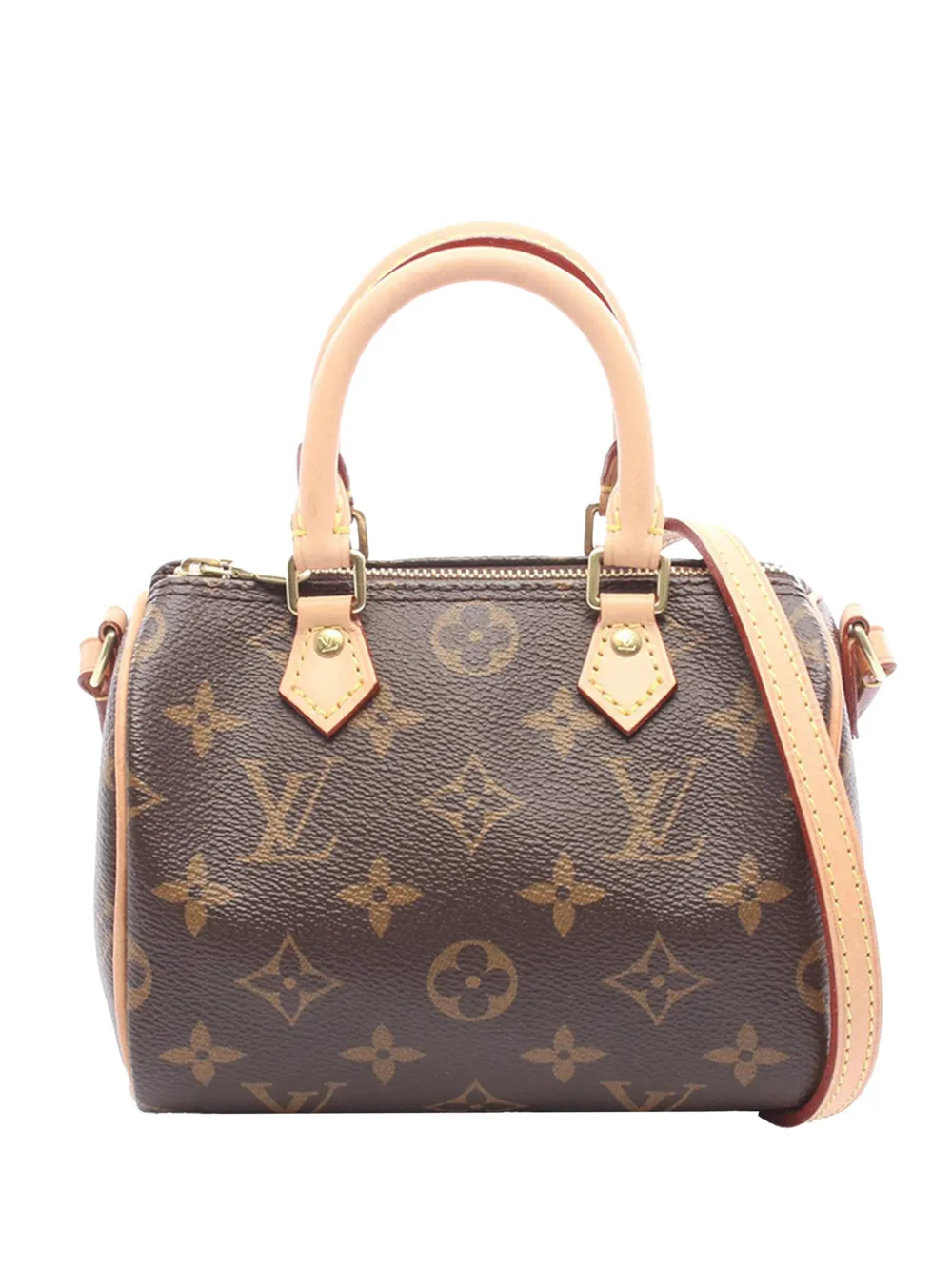 Louis Vuitton Pre-Owned 2020 Monogram Nano Speedy Bandouliere satchel - Marrone