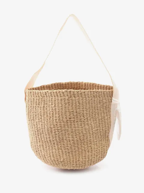 Chloé Pre-Owned 2010-2026 Small Mifuko Raffia Woody Basket bucket bag