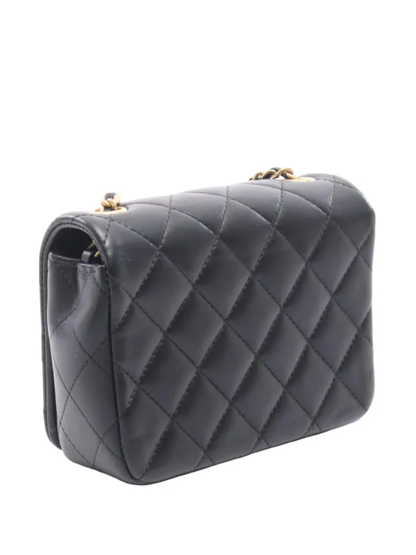 CHANEL Pre-Owned 2021-2026 Mini Quilted Lambskin CC Crystal Full
