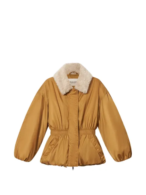 MARANT ÉTOILE Selja faux-shearling-collar coat