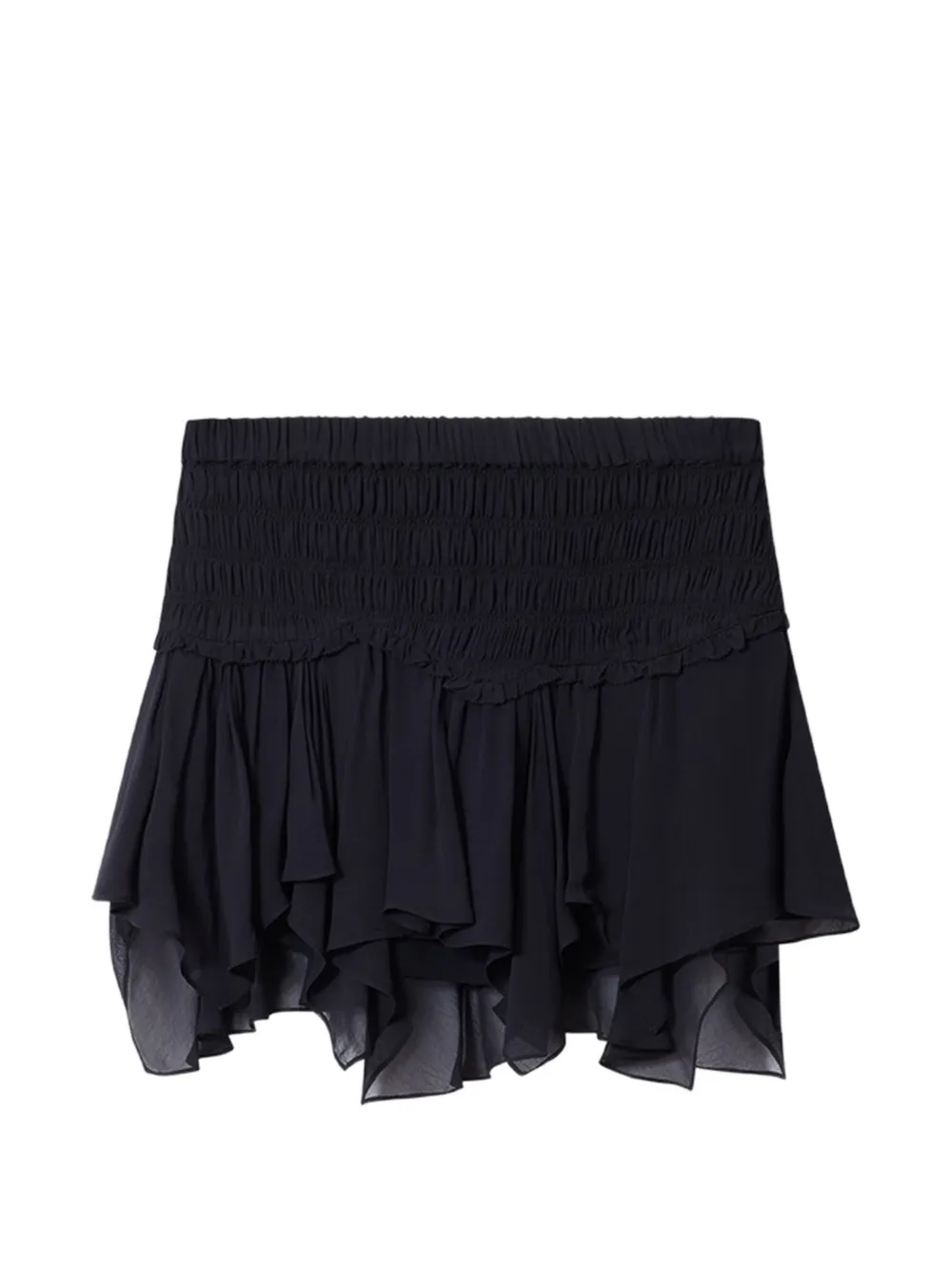 MARANT ÉTOILE Fiala ruffled smocked skirt - Nero