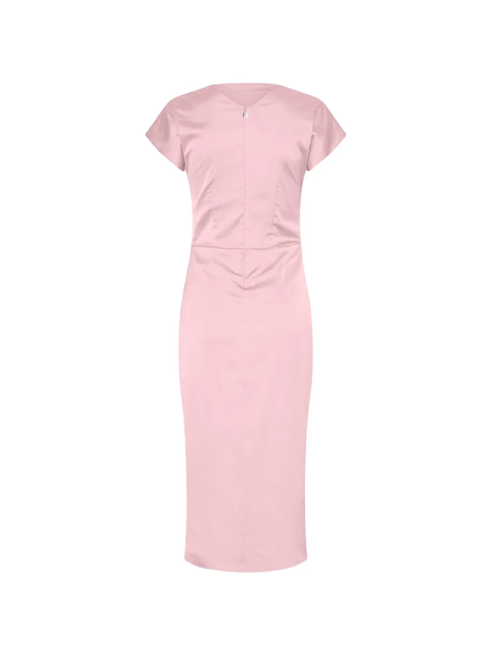 ROTATE BIRGER CHRISTENSEN Midi-jurk met kapmouwen en ruches Roze