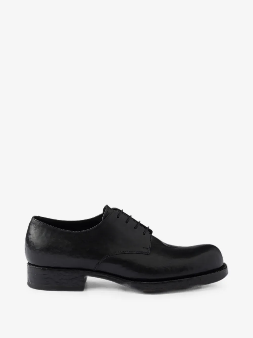Prada antiqued leather lace-up shoes | Black | Image 1