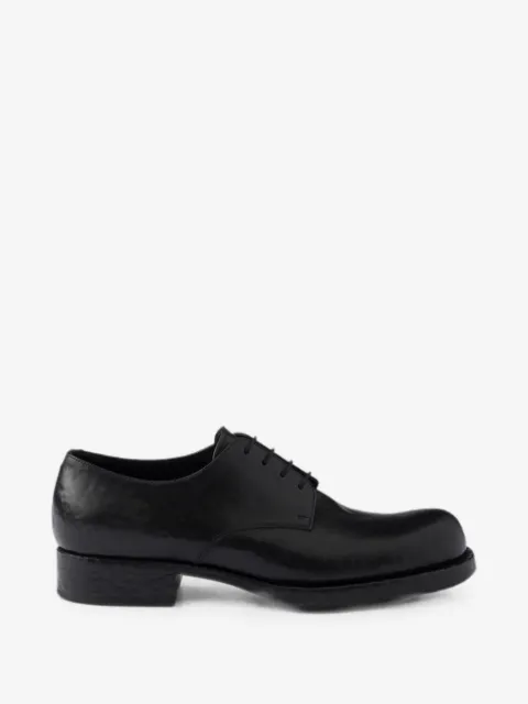 Prada antiqued leather lace-up shoes