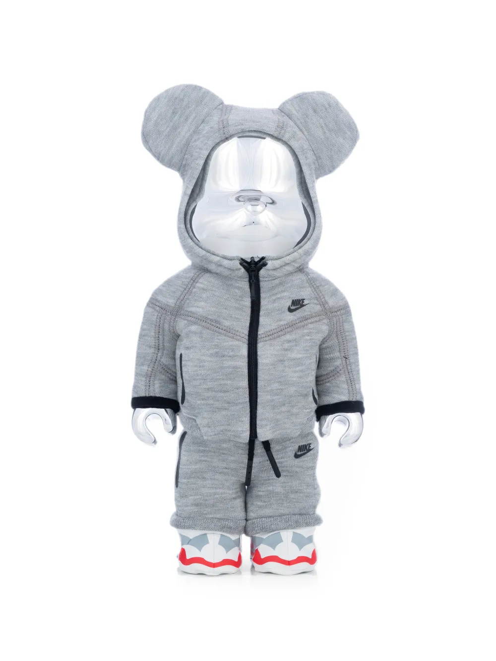 MEDICOM TOY Figura Be@rbrick Nike Tech Fleece 1000% - Grigio