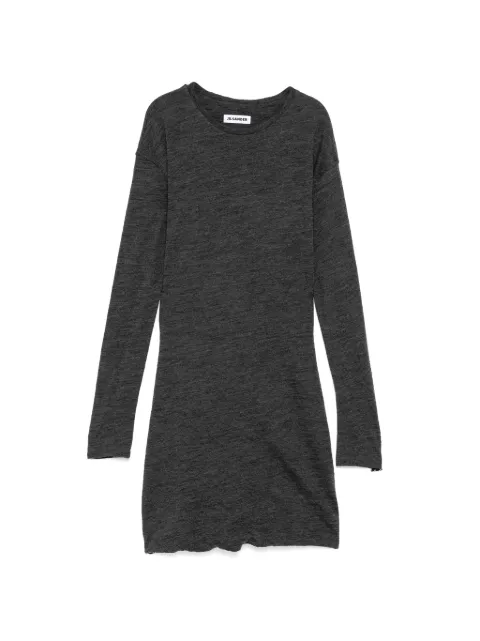 Jil Sander long-sleeve crew-neck double layer mini dress